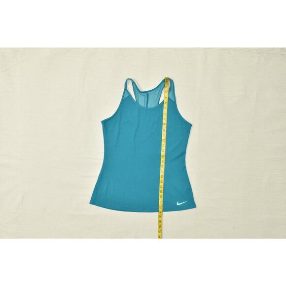 Nike Dri-FIT Women's Blue Ribbed Racerback Athletic Tank Top Size M - Picture 2 of 8